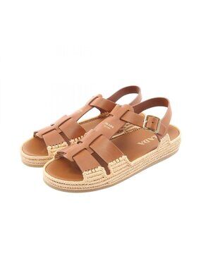 Prada Sandals Brown Leather